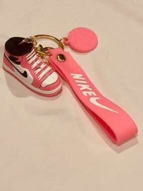 Pink and White Mini Sneaker BagCharm Coquette Wristlet Novelty Gift NWOT